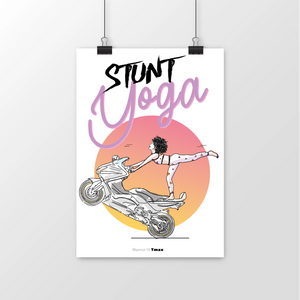 poster Stunt Yoga Warrior III Tmax whoy martinique