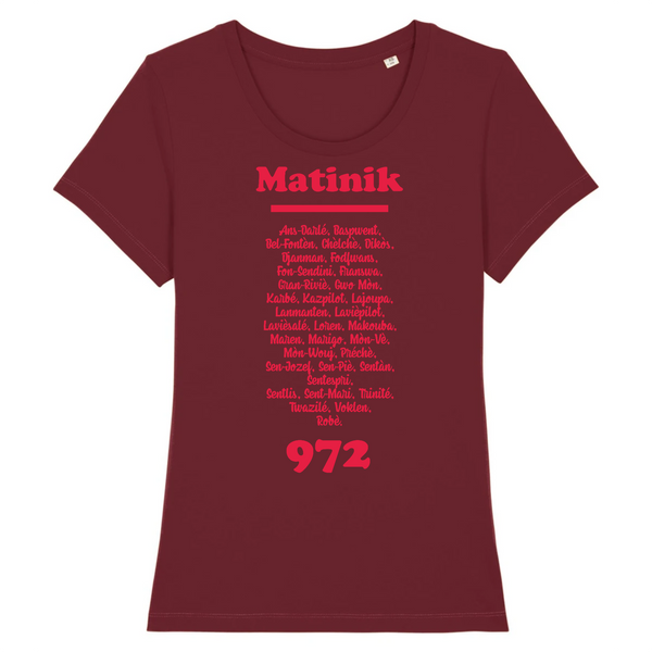 Bordeaux t-shirt femme Matinik whoy martinique