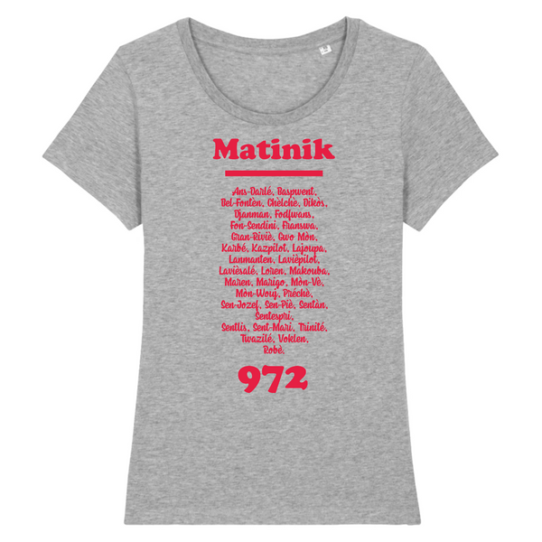 Gris t-shirt femme Matinik whoy martinique