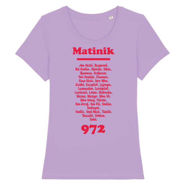 Lavande t-shirt femme Matinik whoy martinique