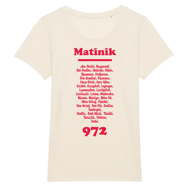 Naturel t-shirt femme Matinik whoy martinique